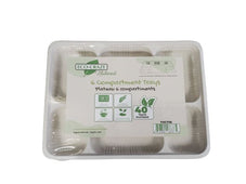 Eco-Craze - Corn Starch - Rectangular Cont./Thali - 6 Comp