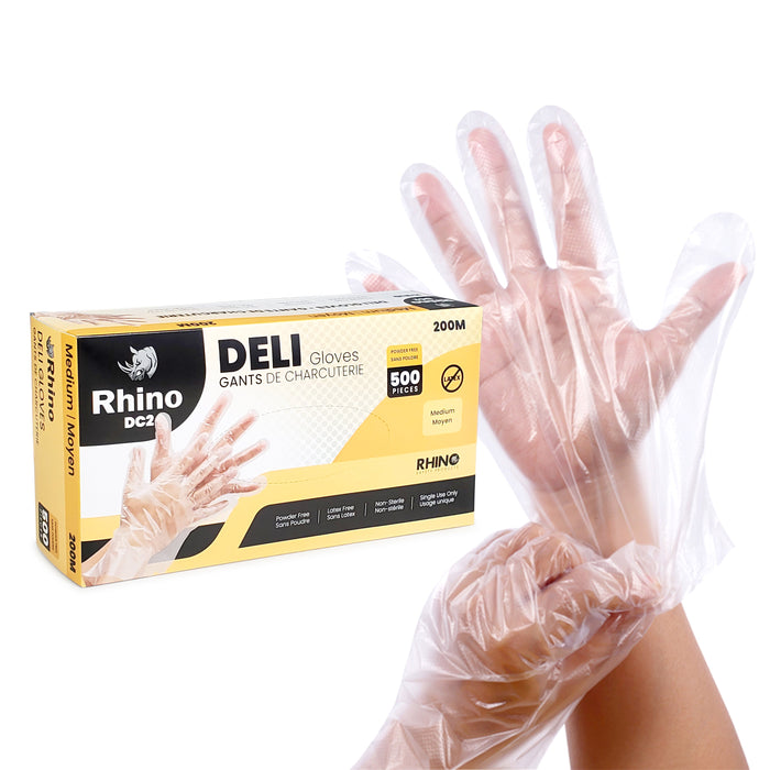 Rhino - DC2 - Clear Deli Gloves - Medium - 200M