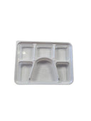 Take Out Tray - 6 Comp. - Combo - Black/White (Thali)