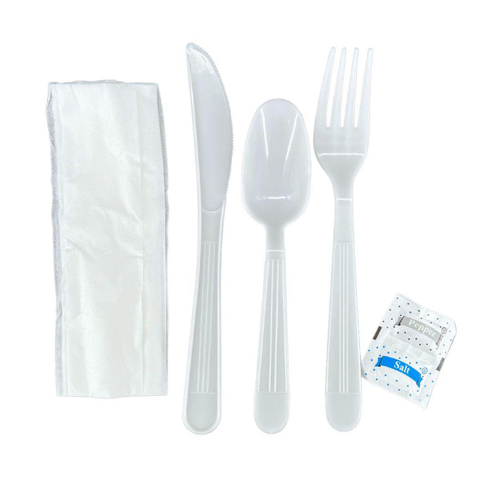 Value+ - Cutlery Kit - K/F/T/N/SP - Heavy - White - MK-612