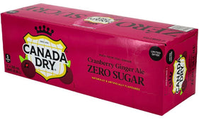 Canada Dry Zero Sugar Cranberry Ginger Ale Cans