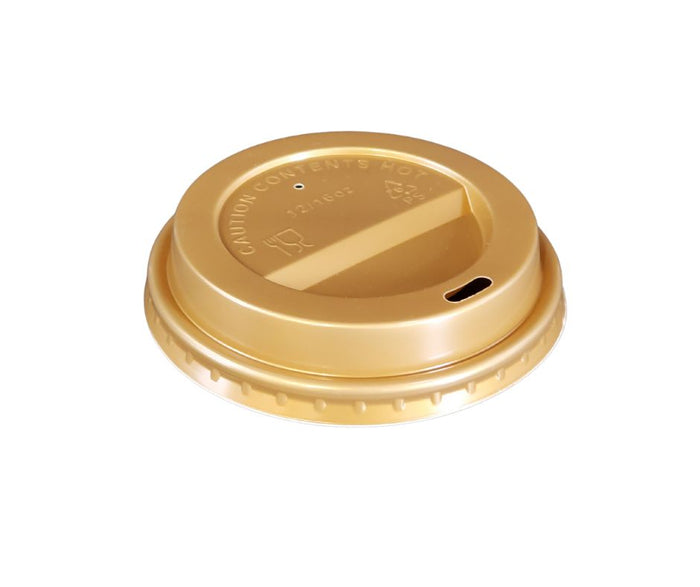 Morning Dew - Dome Sip Lid for 10-24oz Hot Paper Cups - Gold - 10DL-G