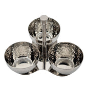 Chutney Serving Tray SS - 3 Comp - Deep