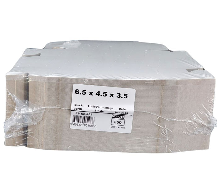 EB - White Cake Boxes - 6 ½x4½x3½