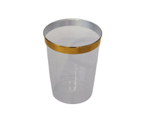 10oz cup with gold rim - Clear/Gold - CC10-N