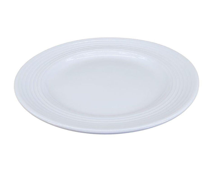 Pro-Kitchen Ribbed Ceramic Round Plate - 9