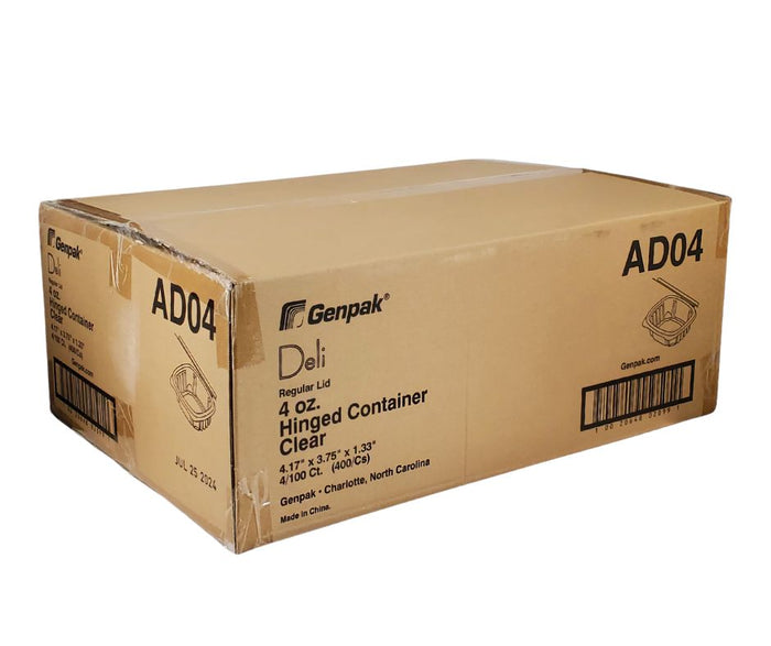 Genpak - Hinged Deli Container - Clear - 4oz - AD04
