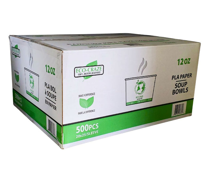 CLR - Eco-Craze - PLA 12oz Soup Paper Cup