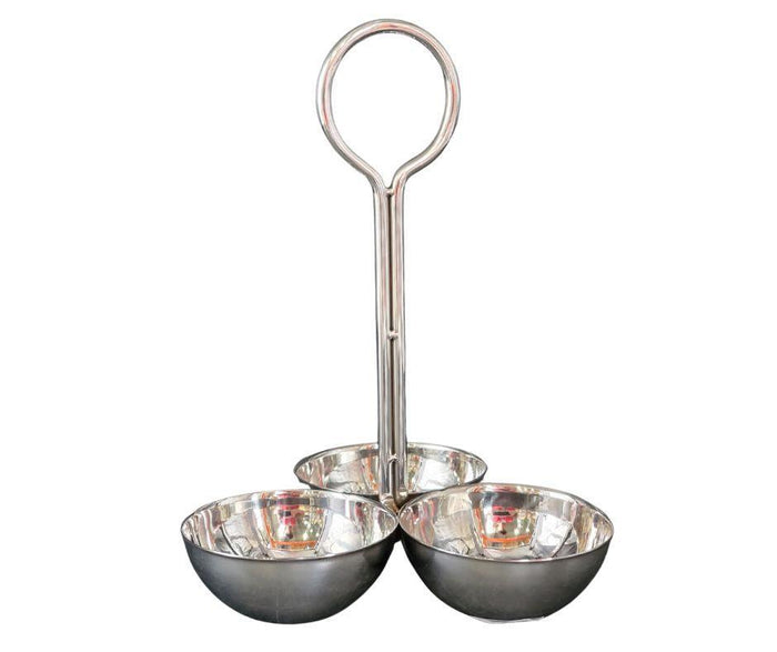 Chutney Serving Tray SS - 3 Comp