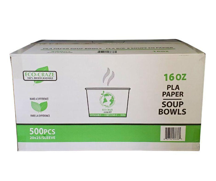 CLR - Eco-Craze - PLA 16oz Soup Paper Cup