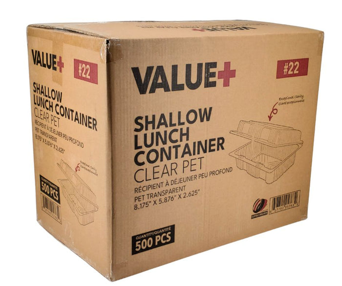 Value+ - Shallow Lunch Container - 8.175