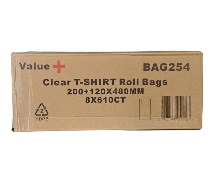 Value+ - Clear T-SHIRT Roll Bags