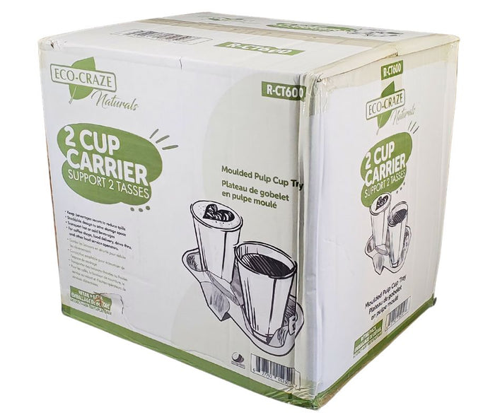 Eco-Craze - 2 Cup Carrying Tray - Retail Pack - R-CT600