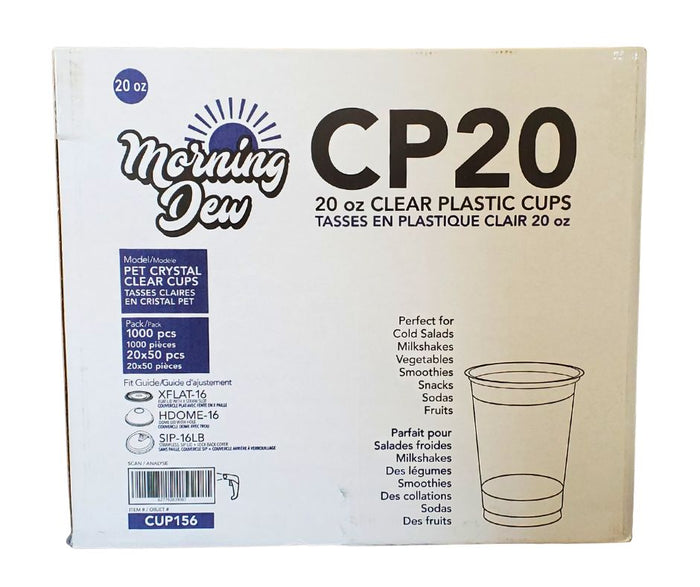 Morning Dew - 20oz Clear Pet Cup - 98mm - CP20