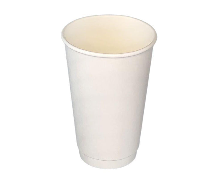 Morning Dew - 16oz Hot Paper Cup - Double Wall - White - D-H16W