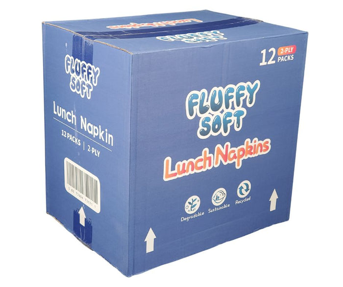 Fluffy Soft - Lunch Napkins - 2 ply - White