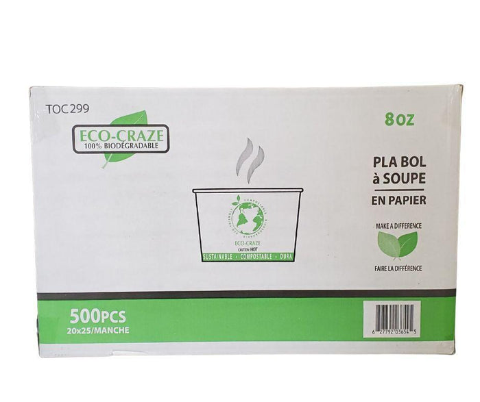 Eco-Craze - PLA - 8oz Soup Paper Cups