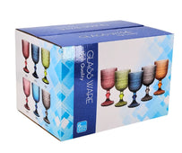 Hobnail Wine Glass 300ml - Blue - XR825