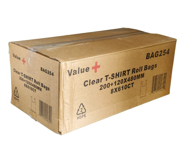 Value+ - Clear T-SHIRT Roll Bags