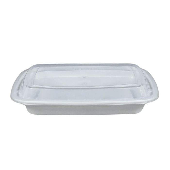 Value+ - 16oz Rectangle Plastic Container - White