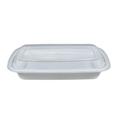 Value+ - 16oz Rectangle Plastic Container - White