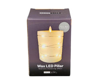 Deco Lite LED Pillar w/String Lights - 3x3.9