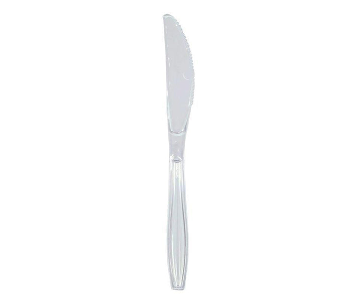 Value+ - Heavy - Plastic Knives - Clear - Retail Pack - RP3202