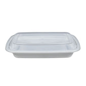 Value+ - 16oz Rectangle Plastic Container - White