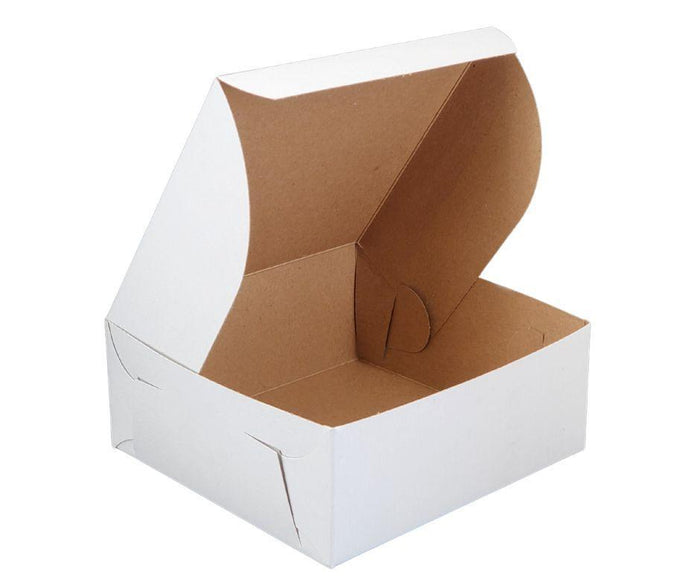 EB - White Cake Boxes - 6x6x2½