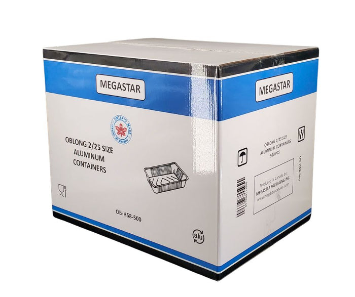 Megastar - 2 1/4 lb Oblong - Aluminium Foil Container - Heavy