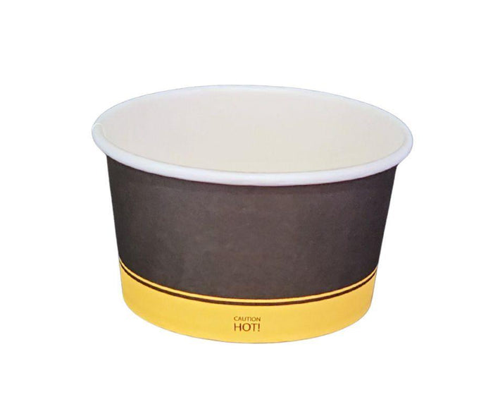 Morning Dew - 12oz Paper Soup Container - Ebony Print - 12SCE