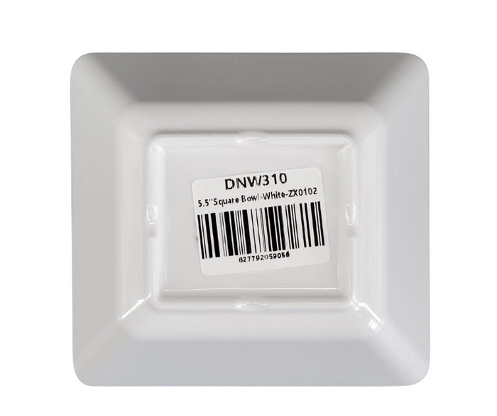 Melamine Square Bowl - White - 5.5