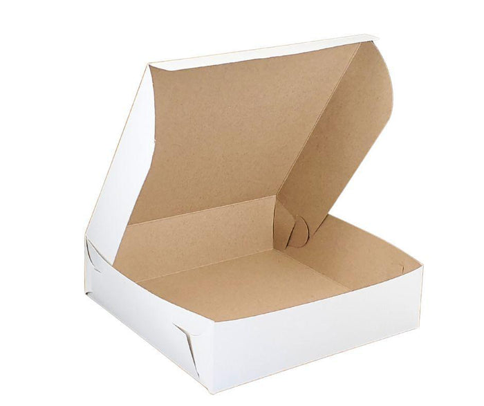 EB - White Cake Boxes - 9 x 9 x 2 1/2