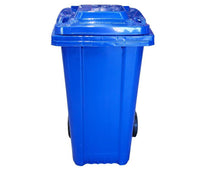 120L Blue Plastic Recycle Container w/Lid