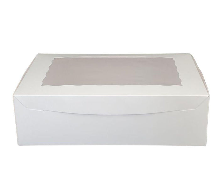 EB - 14 x 10 x 4 - 12 Cupcake Box with Window - White - 5284A