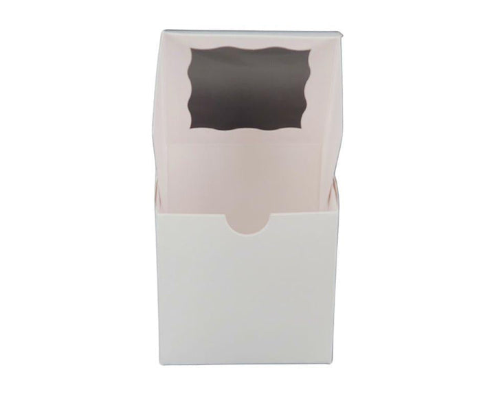 VSO - EB - Cup Cake Box with Window - White - 4x4x4