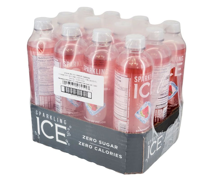 Sparkling Ice - Water Drink - Strawberry Watermelon - Bottles