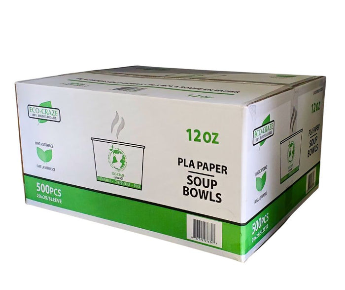CLR - Eco-Craze - PLA 12oz Soup Paper Cup