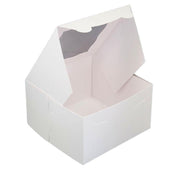 EB - 7 x 7 x 4 - 4 Cupcake Box with Window - White - 5281A