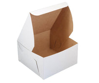 EB - White Cake Boxes - 6½x6½x3½