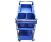 Multi Purpose Plastic Cart w/5 Bins - Blue - 771