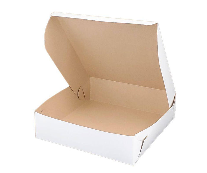 EB - White Cake Boxes - 9 x 9 x 2 1/2