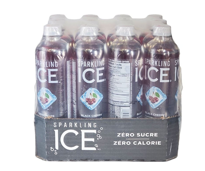 CLR - Sparkling Ice - Water Drink - Black Cherry - Bottles