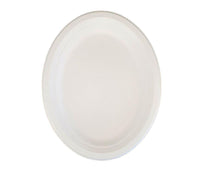 Eco-Craze - 12inch Oval Bagasse Plate - Retail Pack