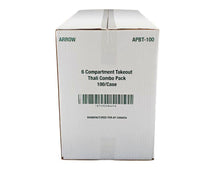 Take Out Tray - 6 Comp. - Combo - Black/White (Thali)