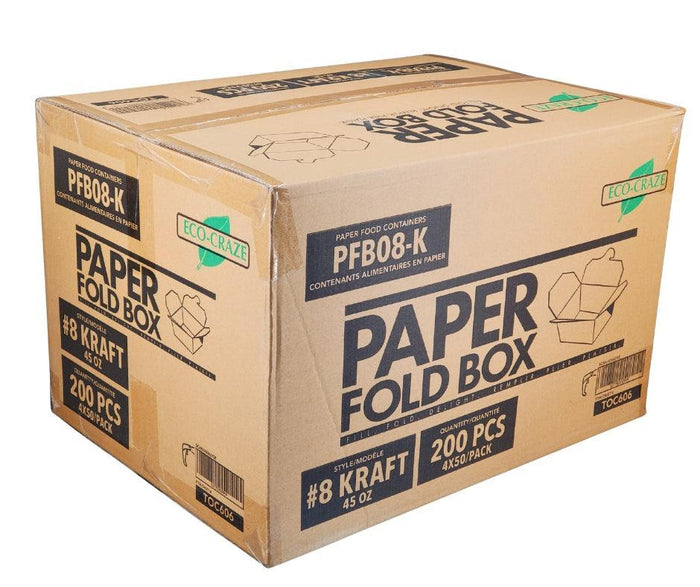 Eco-Craze Kraft Paper Fold Box - 45oz