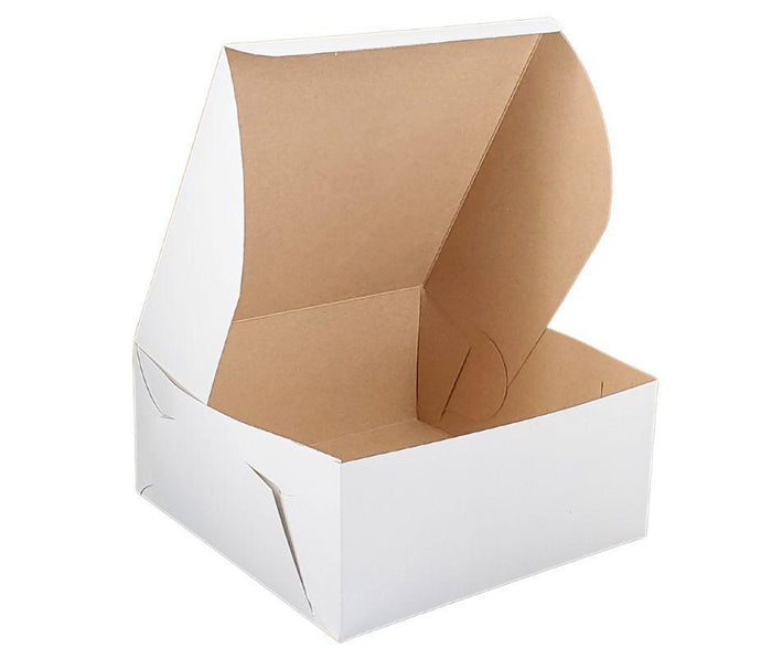 EB - White Cake Boxes - 9x9x4
