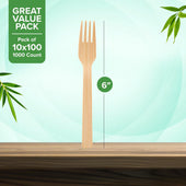 Eco-Craze - Bamboo Forks - Disposable - NBB-F100