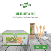 Eco-Craze - Disposable Bamboo 6pcs Cutlery Kit - K/F/S/N/SP NBB-M611