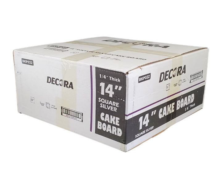 Decora Silver Square Cake Boards - 14